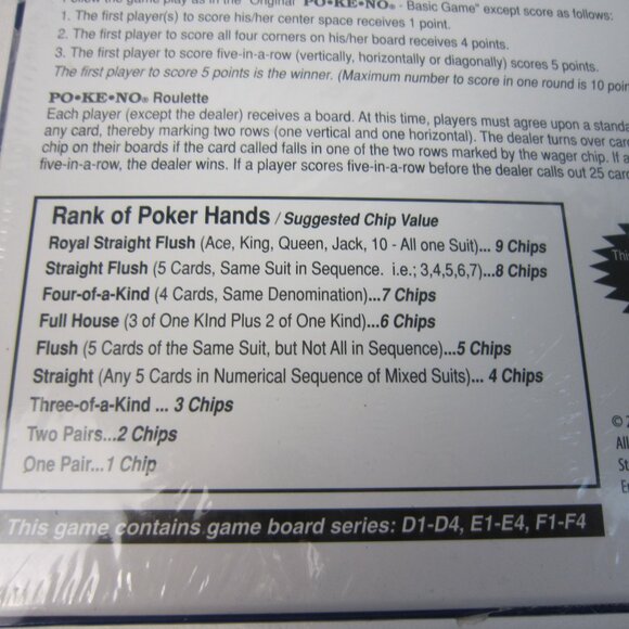 Pokeno Bicycle PO•KE•NO 2 Game "The Thrill of Poker, Suspense of Keno" - Picture 6 of 9